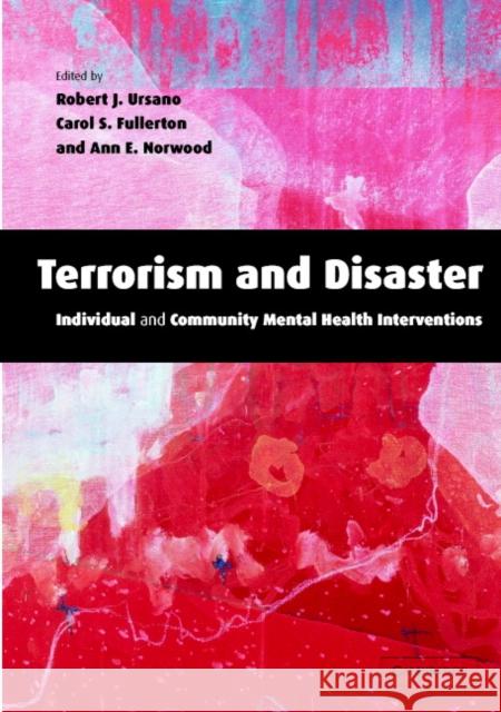 terrorism and disaster paperback: individual and community mental health interventions 