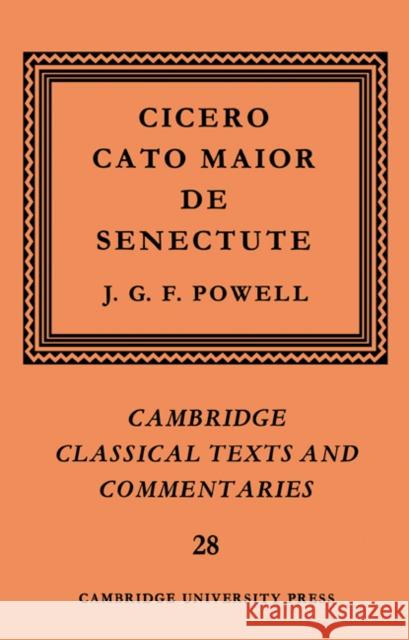 Cicero: Cato Maior de Senectute