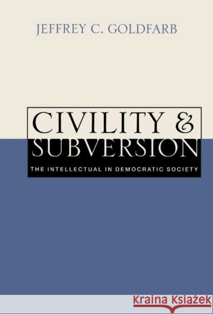 Civility and Subversion: The Intellectual in Democratic Society