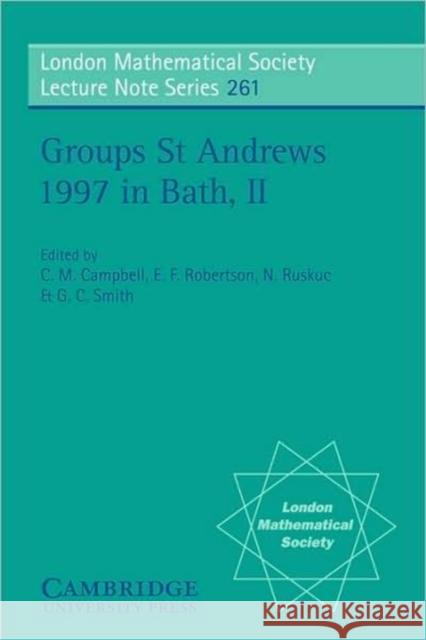 Groups St Andrews 1997 in Bath: Volume 2