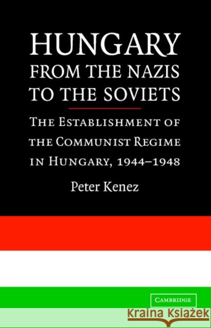 Hungary from the Nazis to the Soviets: The Establishment of the Communist Regime in Hungary, 1944-1948