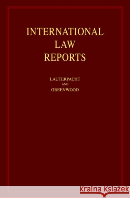 International Law Reports: Volume 128