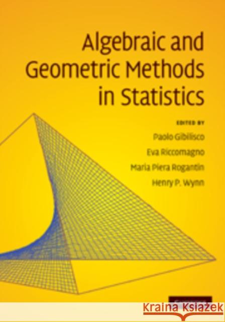 Algebraic and Geometric Methods in Statistics