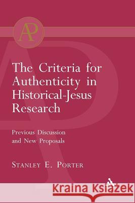 Criteria for Authenticity in Historical-Jesus Research