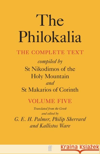 The Philokalia Vol 5