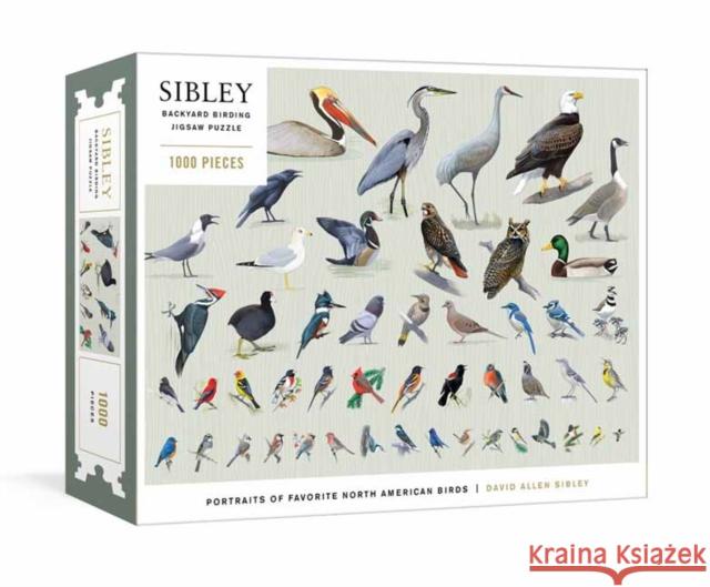 Sibley Backyard Birding Puzzle: 1000-Piece Jigsaw Puzzle with Portraits of Favorite North American Birds: Jigsaw Puzzles for Adults