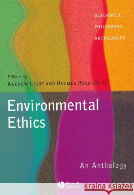 Environmental Ethics: An Anthology