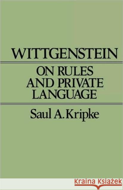 Wittgenstein on Rules and Private Language: An Elementary Exposition