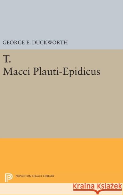 T. Macci Plauti-Epidicus