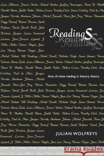 Readings: Acts of Close Reading in Literary Theory