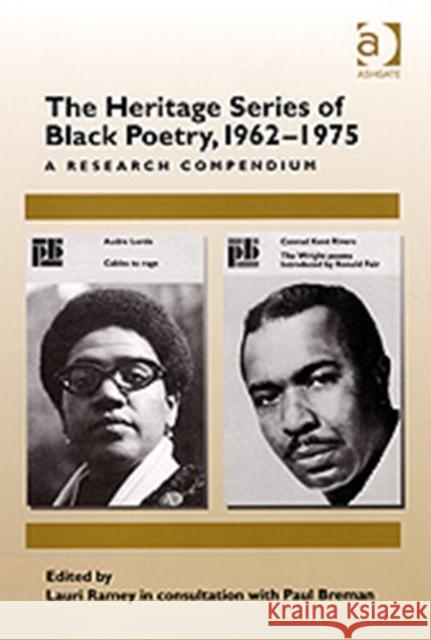 The Heritage Series of Black Poetry, 1962-1975: A Research Compendium