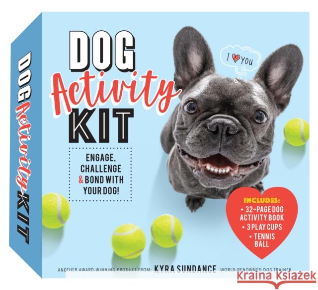 Dog Activity Kit: Engage, Challenge & Bond with your Dog! Includes: 32-page Dog Activity Book * 3 Play Cups * Tennis Ball