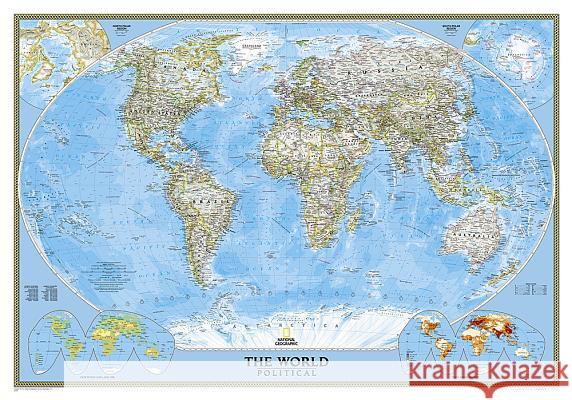 National Geographic World Wall Map - Classic (43.5 X 30.5 In)