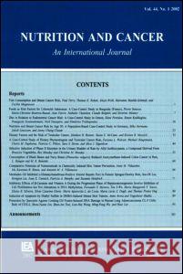 Selenium and Cancer: Larry C. Clark Memorial Issue: A Special Issue of Nutrition and Cancer