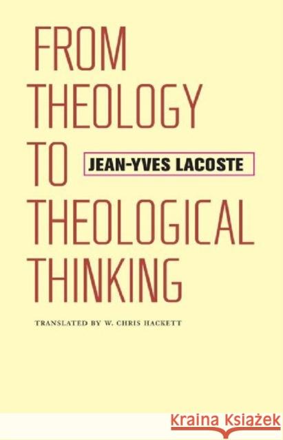 From Theology to Theological Thinking
