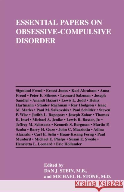 Essential Papers on Obsessive-Compulsive Disorder