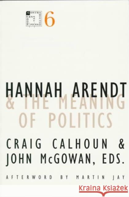 Hannah Arendt and the Meaning of Politics: Volume 6