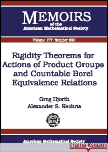 Rigidity Theorems for Actions of Product Groups and Countable Borel Equivalence Relations