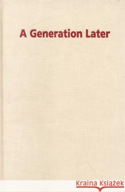 A Generation Later: Household Strategies and Economic Change in the Rural Philippines