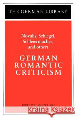 German Romantic Criticism