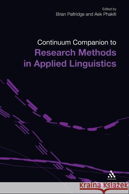 The Continuum Companion to Research Methods in Applied Linguistics