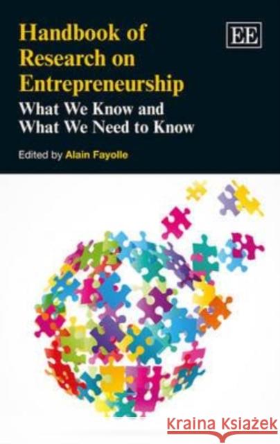 Handbook of Research in Entrepreneurship: What We Know and What We Need to Know?