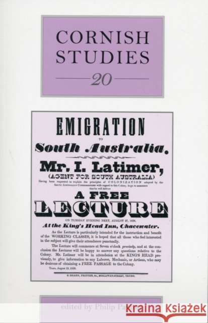 Cornish Studies: Essays in Honor of Bernard Deacon