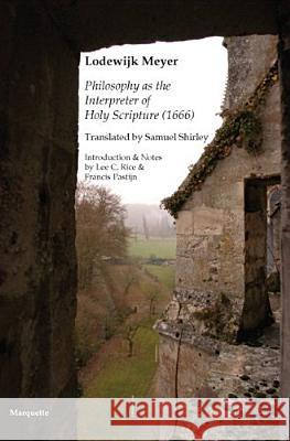 Philosophy as the Interpreter of Holy Scripture (1666)