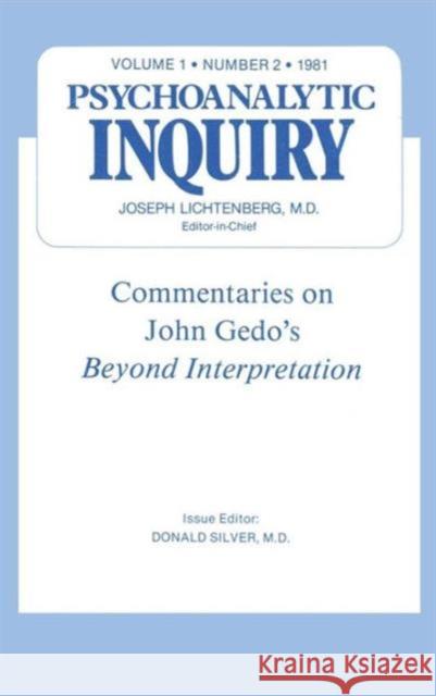 Commentaries: Psychoanalytic Inquiry, 1.2