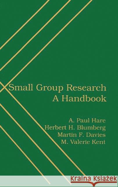 Small Group Research: A Handbook