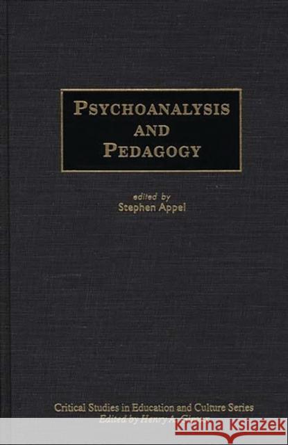 Psychoanalysis and Pedagogy