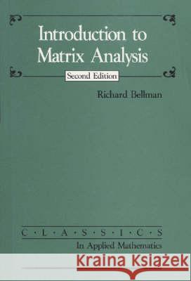 INTRODUCTION TO MATRIX ANALYSIS