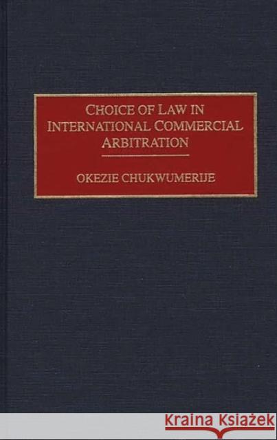 Choice of Law in International Commercial Arbitration