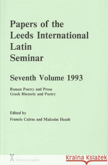 Roman Poetry and Prose; Greek Rhetoric and Poetry