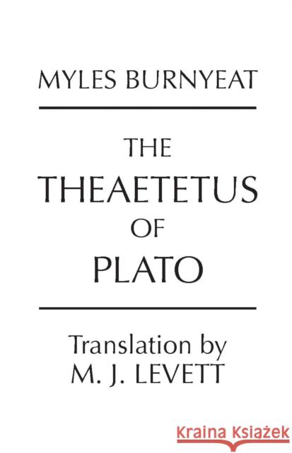 The Theaetetus of Plato