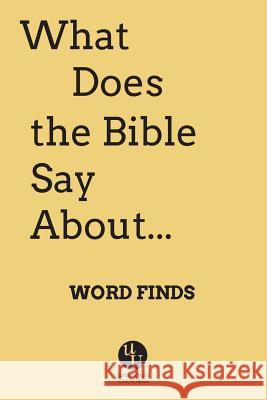 What Does the Bible Say About: Word Finds
