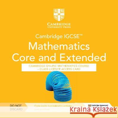 Cambridge IGCSE (TM) Mathematics Core and Extended Cambridge Online Mathematics Course - Class Licence Access Card (1 Year Access)