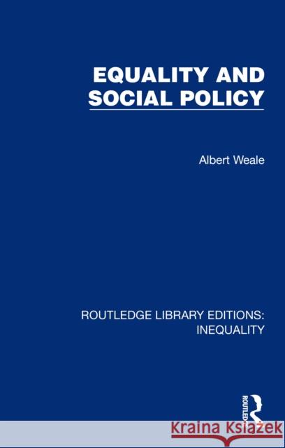 Equality and Social Policy