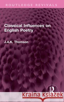Classical Influences on English Poetry