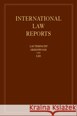 International Law Reports: Volume 155