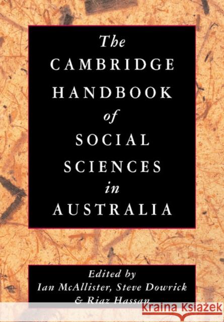 The Cambridge Handbook of Social Sciences in Australia