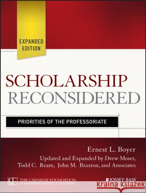 Scholarship Reconsidered: Priorities of the Professoriate