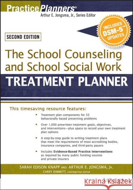 The School Counseling and School Social Work Treatment Planner, with Dsm-5 Updates, 2nd Edition