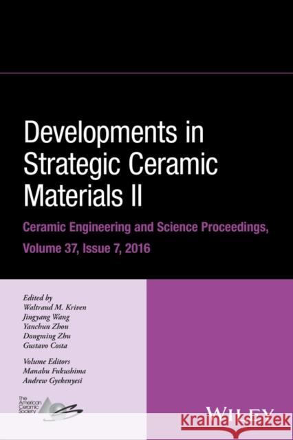 Developments in Strategic Ceramic Materials II: A Collection of Papers Presented at the 40th International Conference on Advanced Ceramics and Composi