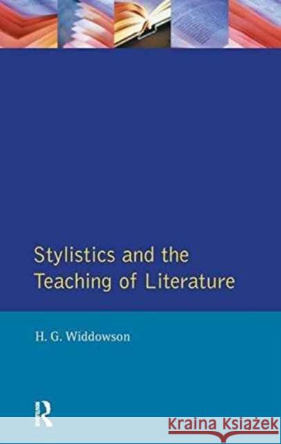 Stylistics and the Teaching of Literature