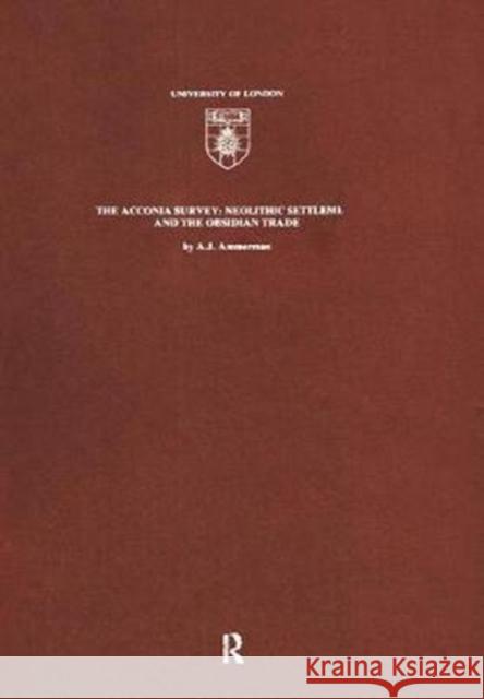 The Acconia Survey: Neolithic Settlement and the Obsidian Trade