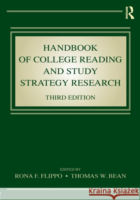 Handbook of College Reading and Study Strategy Research