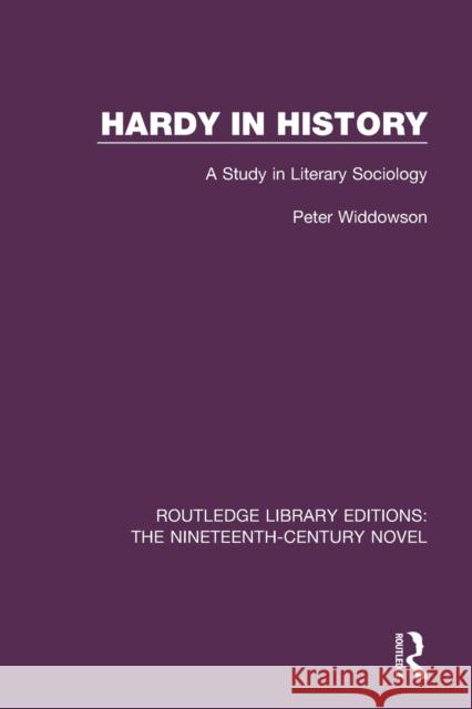 Hardy in History: A Study in Literary Sociology