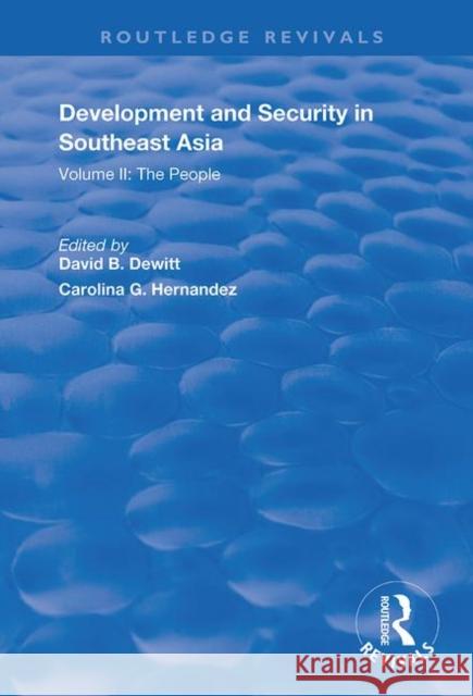 Development and Security in Southeast Asia: Volume I: The Environment