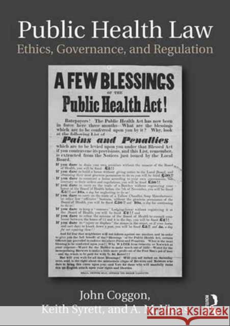 Public Health Law: Ethics, Governance, and Regulation